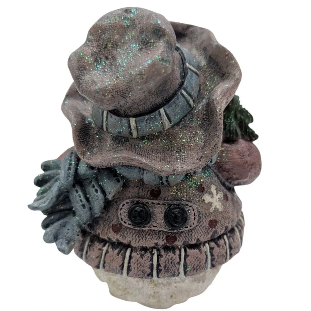 Pan-Orama Gifts Roly-Poly Snowman Figurine 5 Inch Rustic Christmas Decor 1457